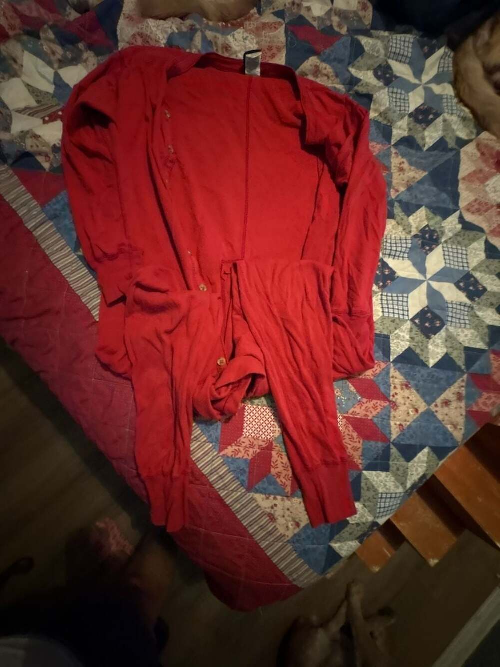 Duofold Long Johns Mens Small Red Thermal Union Suit One Piece USA Base Layer